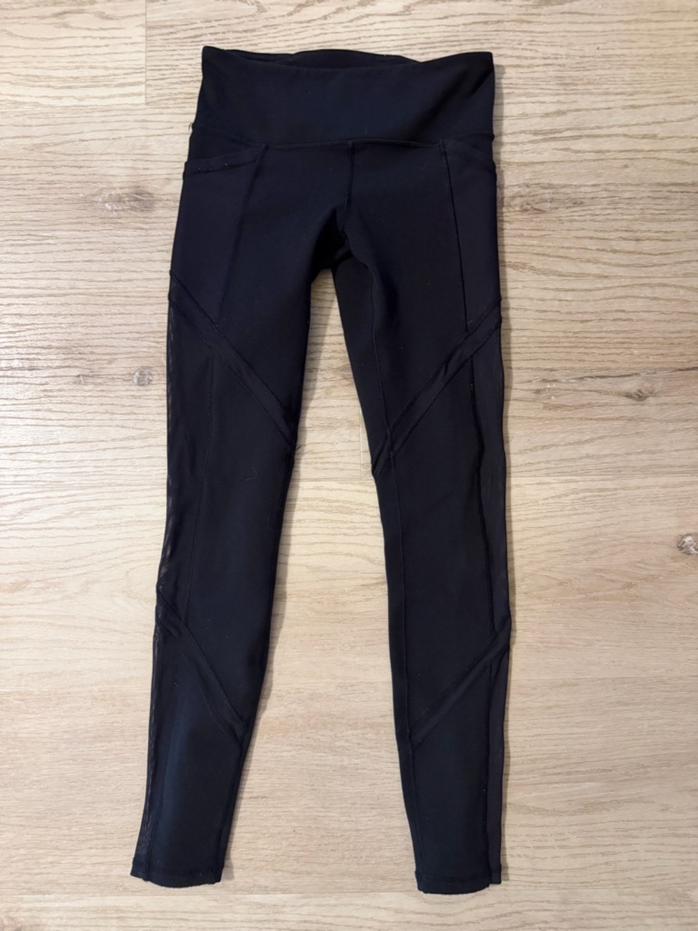 Ivivva Lululemon Girls Black Mesh Leggings size 8